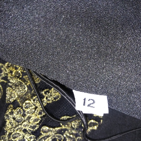 Stunning Vintage Black&Gold Gown - Picture 6 of 16